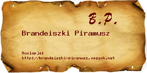 Brandeiszki Piramusz névjegykártya