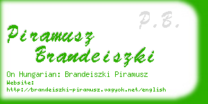 piramusz brandeiszki business card